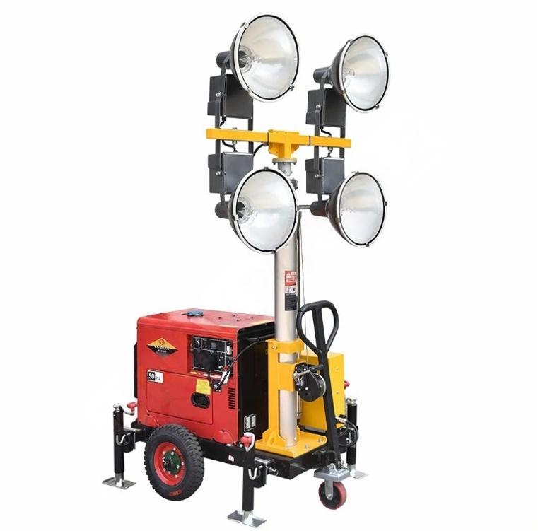 Outdoor Power Tower - 高品質ポータブルモバイル発電式移動照明塔（屋外夜間照明用）
