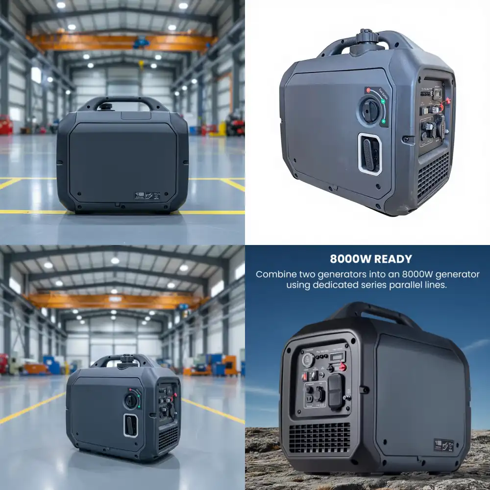 Portable Generator Inverter - ポータブル静音デュアル燃料空冷式200ccオートスタートインバーター発電機2000W 48V 50/60Hz軽量シリーズ56dB