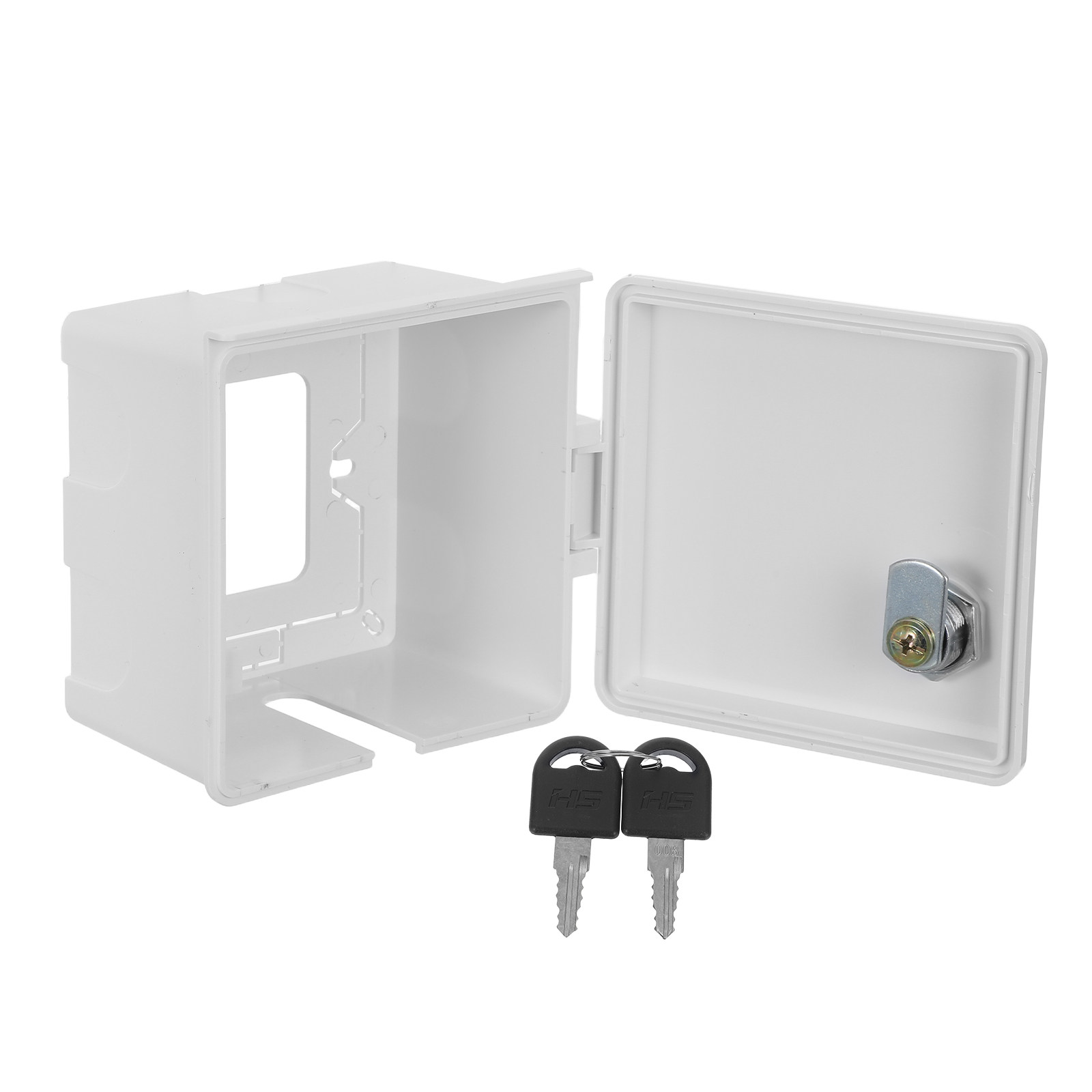 Outdoor Power Outlet Box - 防水コンセントボックスカバー ロックキー付き 屋外コンセントプロテクター ソケットカバー 防水電気用ロック付きレセプタクルケース