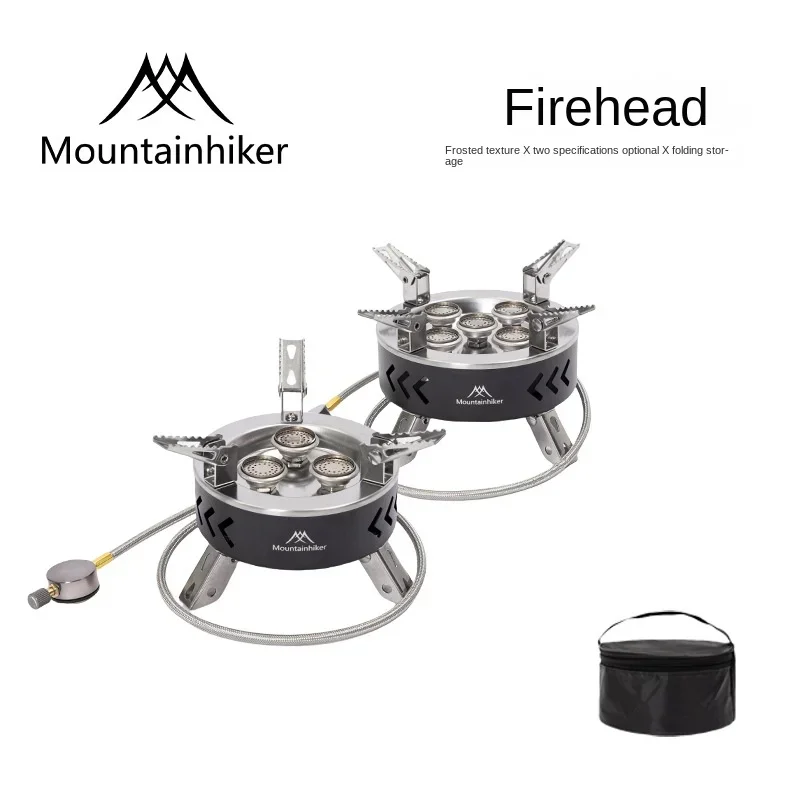 Outdoor Power Equipment Brands - 3/5コア高出力6800Wポータブルキャンプストーブ、電子点火式防風ガスバーナー、屋外調理器具用