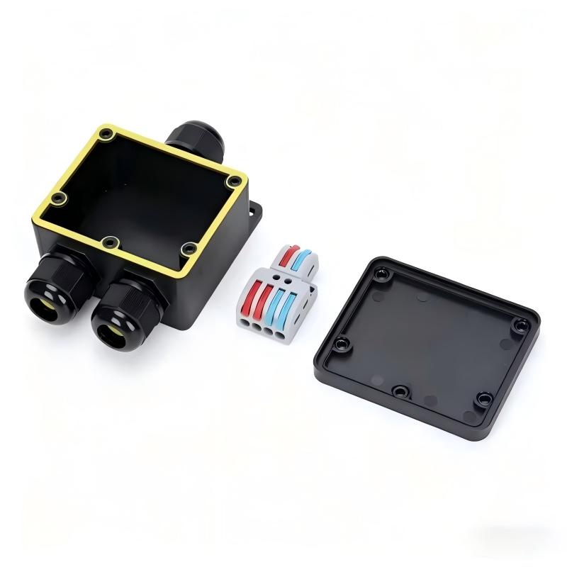 Outdoor Power Outlet Box - 防水ジャンクションボックス IP68 2ウェイプラグライン M20 同軸ケーブルコネクタ ワイヤー範囲