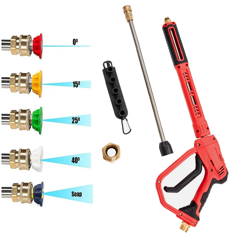高圧洗浄機ガン 4000 PSI 5種類のノズルチップ付き  - Power Washer Gun Replacement のレビューと価格