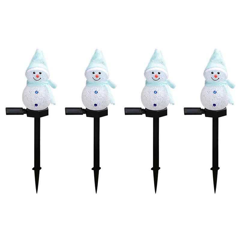 N84R 4X スノーマンソーラーライトクリスマス太陽光発電 - Outdoor Solar Power Xmas Lights のレビューと価格