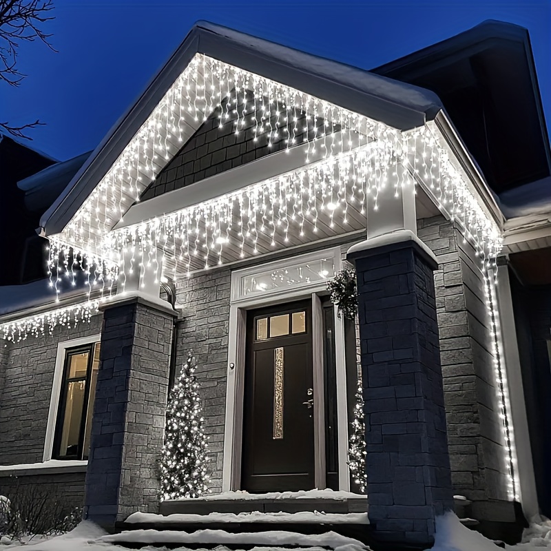 ソーラー式屋外アイシクルストリングライト、8つのモード搭載、 - Outdoor Solar Power Xmas Lights のレビューと価格