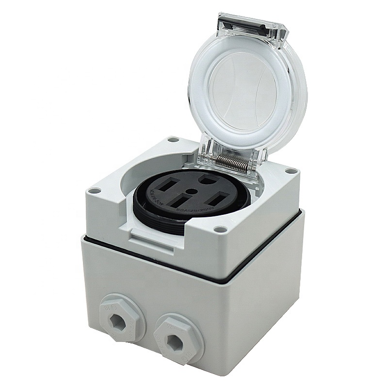 50アンペア発電機RV電源インレットボックスプラスチック防水 - Outdoor Power Inlet Box のレビューと価格
