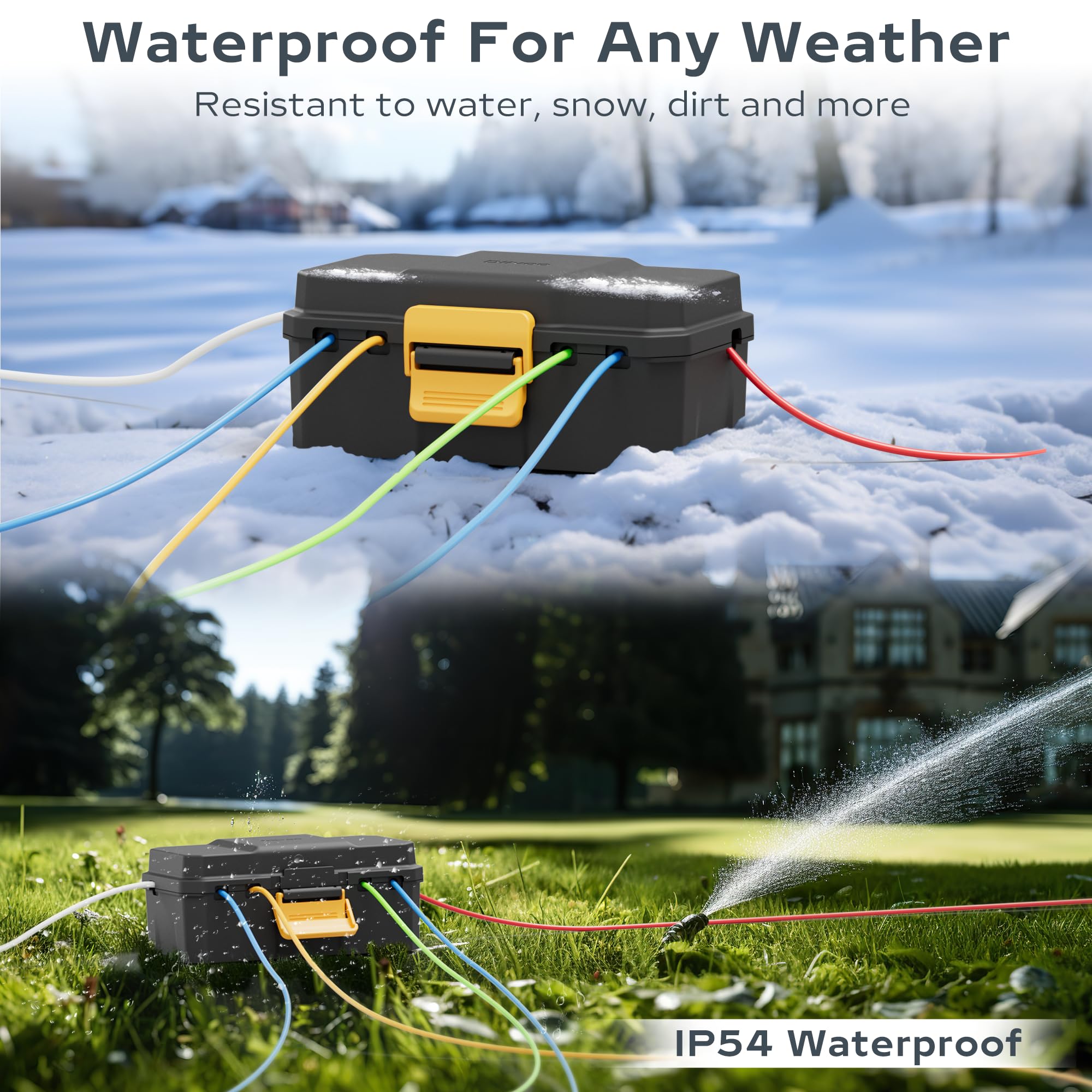 Diivoo-屋外防水電気ボックス,6本のケーブル接続,ソケ - Outdoor Power Inlet Box のレビューと価格
