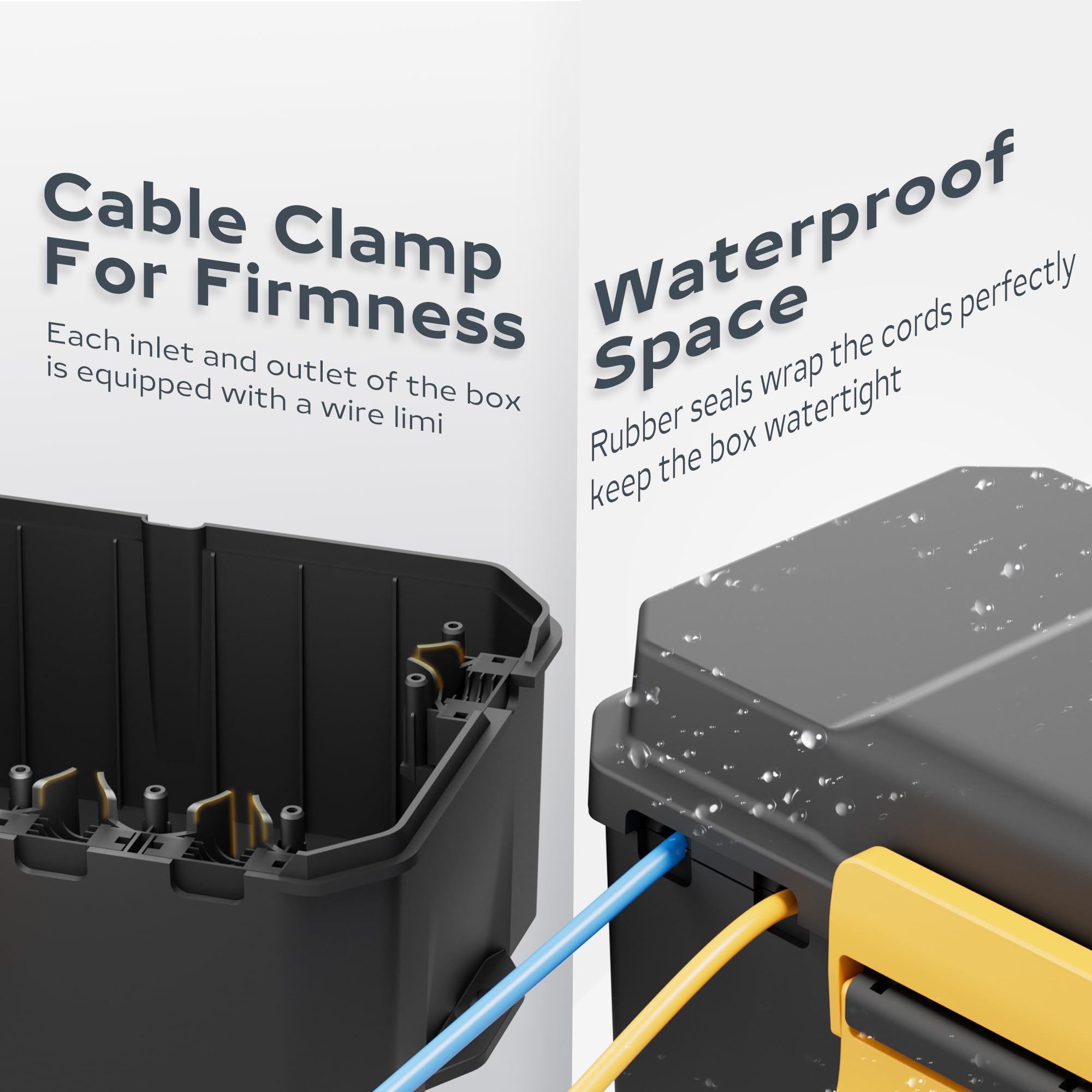 Diivoo-屋外防水電気ボックス,6本のケーブル接続,ソケ - Outdoor Power Inlet Box のレビューと価格