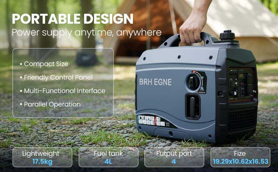 YHS 2500W 3kW 静音型インバーター発電機 ユニッ - Portable Generator Inverter のレビューと価格