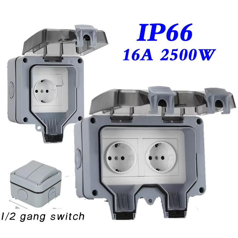 EU KR 屋外壁防水ソケット 16A コンセント韓国電力  - Outdoor Power Inlet Box のレビューと価格