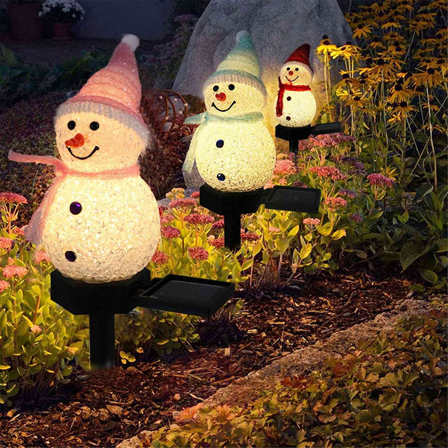 A72P スノーマンソーラーライト クリスマスソーラーLED - Outdoor Solar Power Xmas Lights のレビューと価格