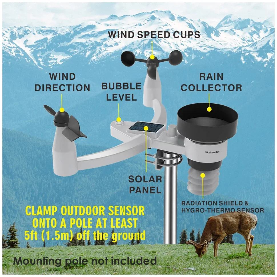 屋外風速雨量無線気象観測ステーション 温度湿度計 FT-03 - Outdoor Power Tower のレビューと価格