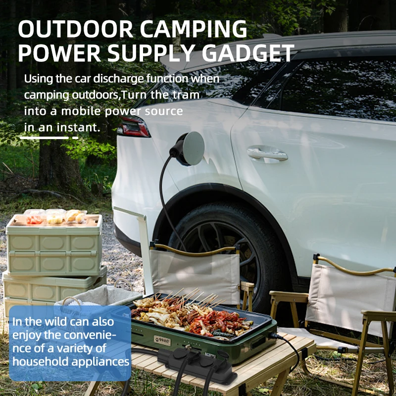 ポータブル16A 4KW V2Lケーブル 電気自動車サイドデ - Outdoor Power Tower のレビューと価格