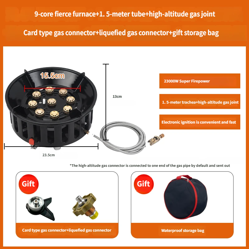 2100 ワット屋外キャンプストーブハイパワー 9 コア強力 - Outdoor Power Equipment Brands のレビューと価格